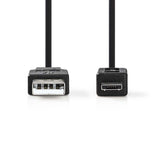 Cable USB 2.0 | A Macho - Micro 2,0 m Negro Cables