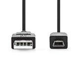 Cable USB 2.0 | A Macho - Mini de 5 Pines 2,0 m Negro