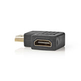 Adaptador Hdmi | Conector - Hembra En Ángulo Hacia la Derecha Negro