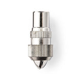 Conector IEC (Coaxial) | Varón - 2 Unidades Metal Adaptador Antena tv