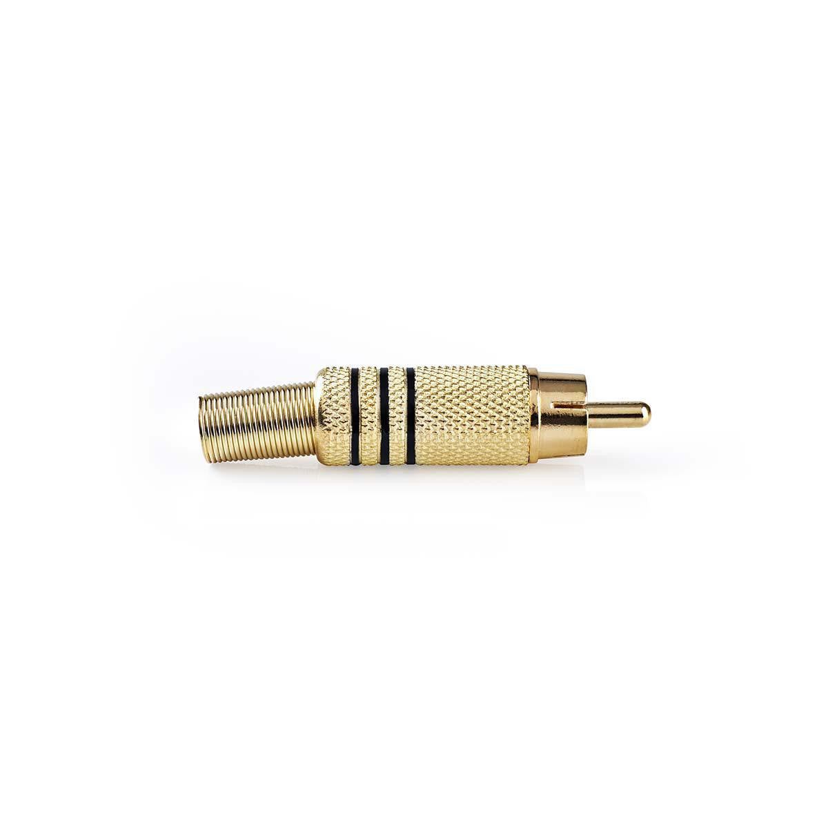 Conector RCA | Macho - 10 Unidades Negro