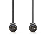 Cable de Audio DIN | 5 Pines Macho - 1,0 m Negro