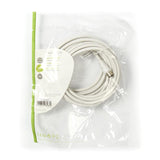 Cable Coaxial de 90 dB  Macho - Hembra de 5,0 m Blanco en Bolsa