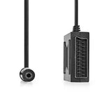 Adaptador Scart | Macho - Hembra + 3,5 mm 0,2 m Negro