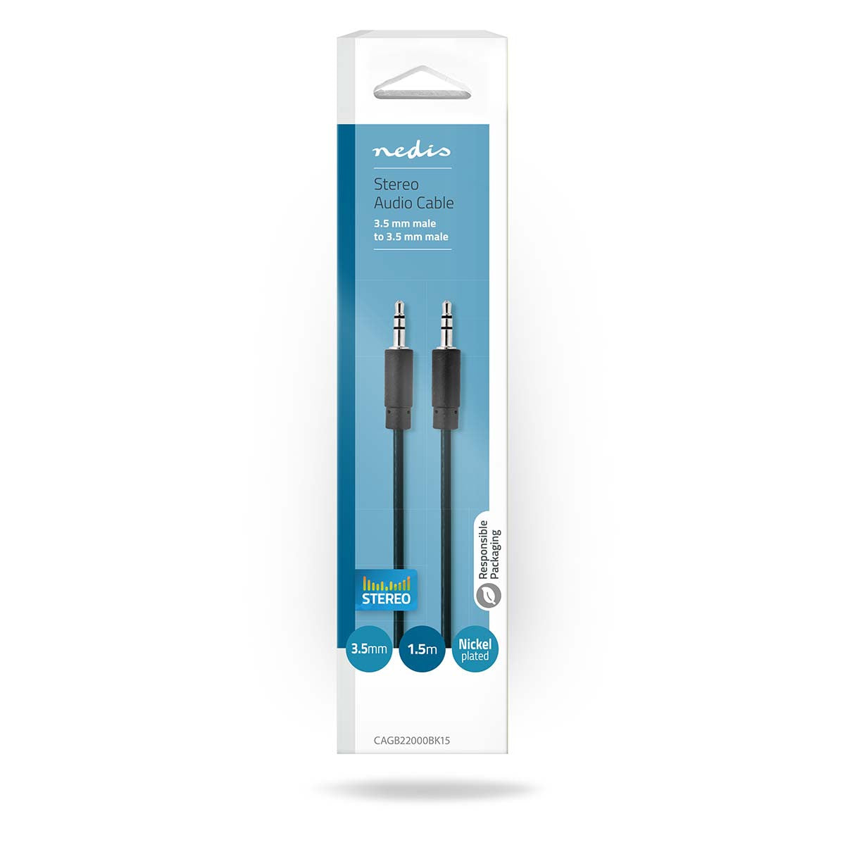 Cable de Audio Estéreo | Macho 3,5 mm - 1,5 m Negro