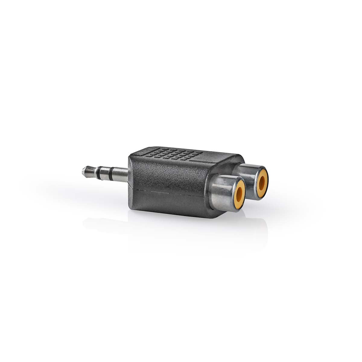 Adaptador de Audio Estéreo | Macho 3,5 mm - 2x RCA Hembra Negro