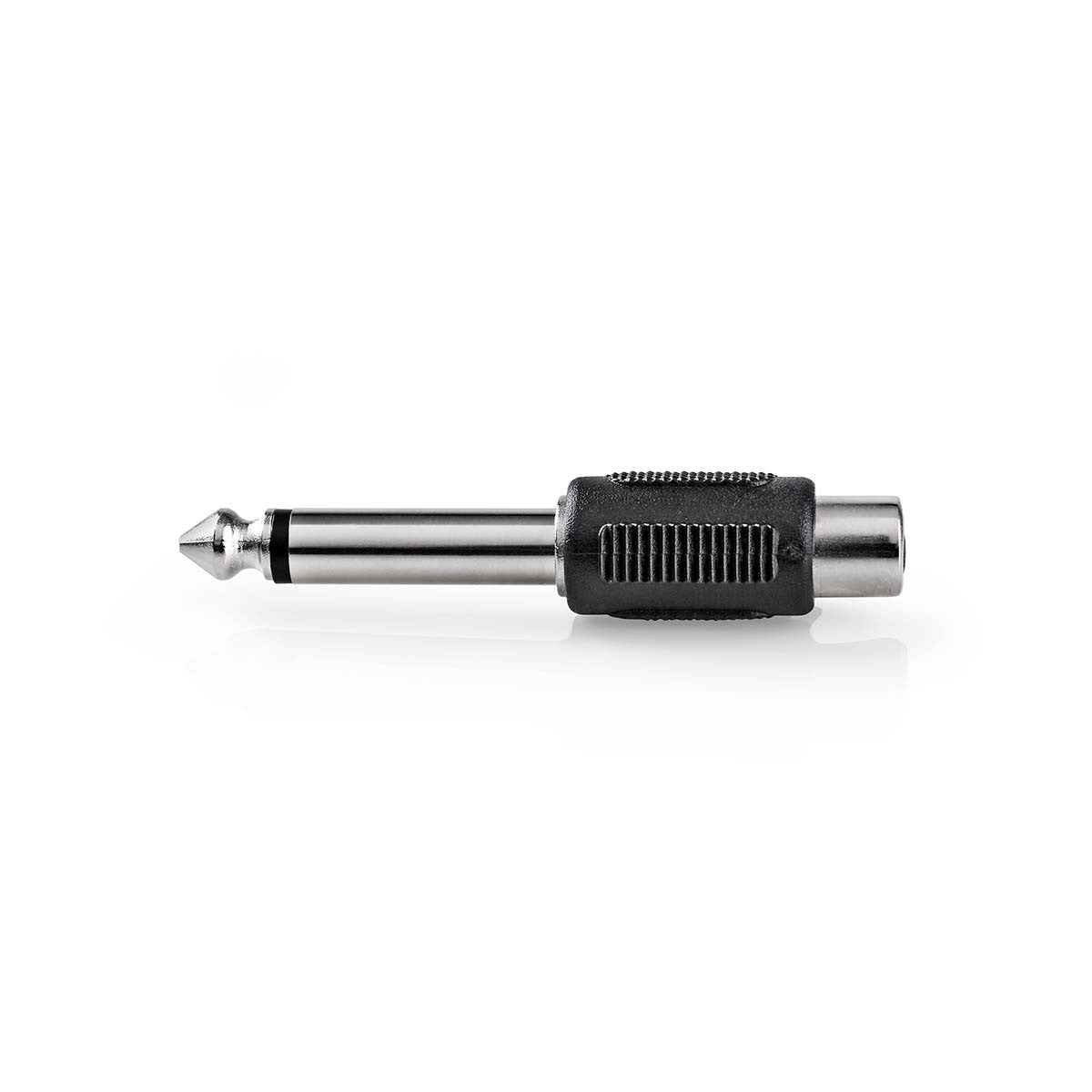 Adaptador de Audio Mono | Macho 6,35 mm - RCA Hembra Negro