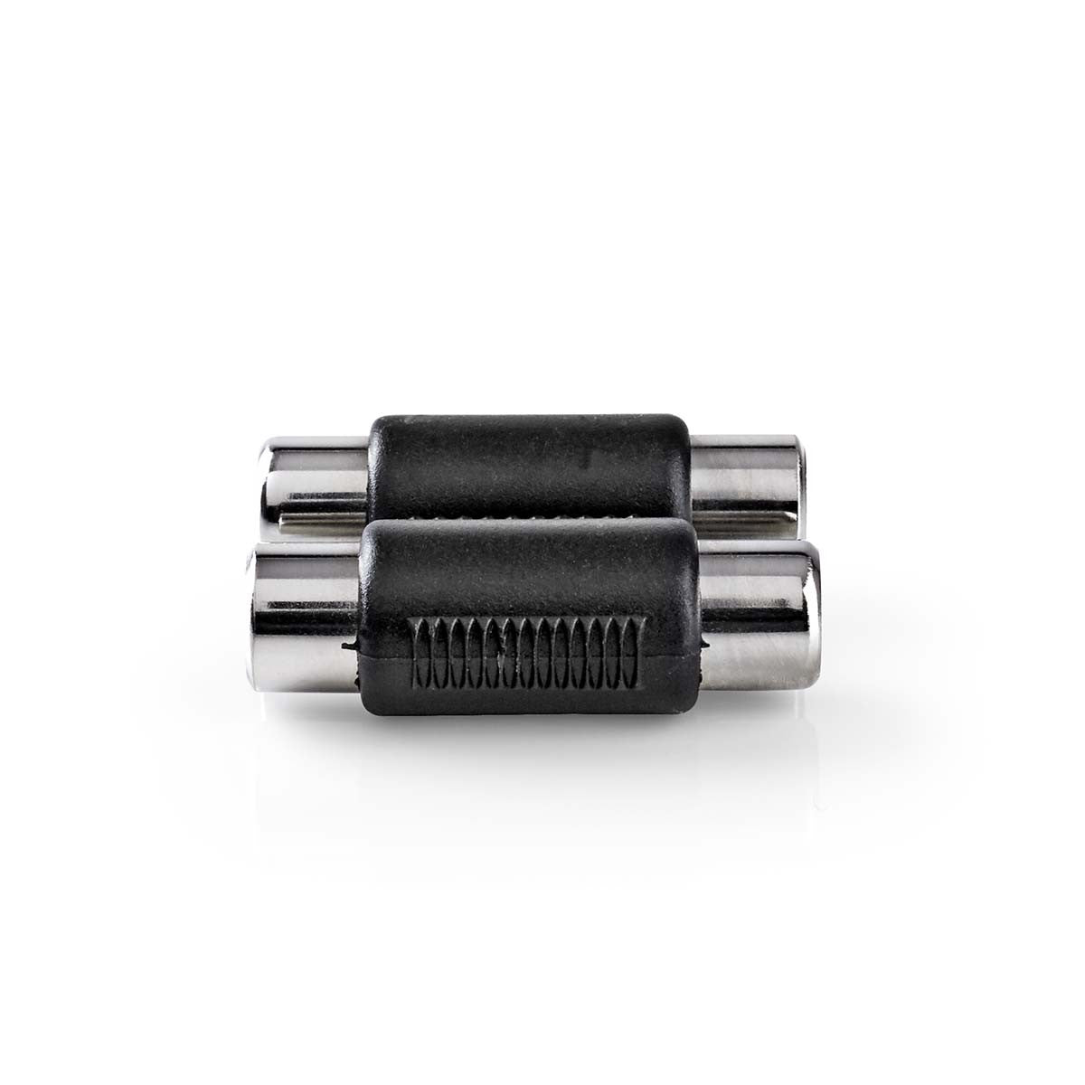 Adaptador de Audio Estéreo | 2x RCA Hembra - Negro Adaptadores