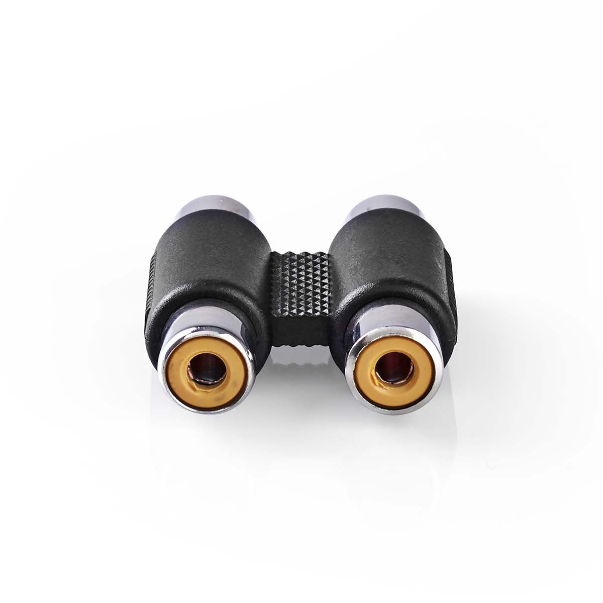 Adaptador de Audio Estéreo | 2x RCA Hembra - Negro Adaptadores