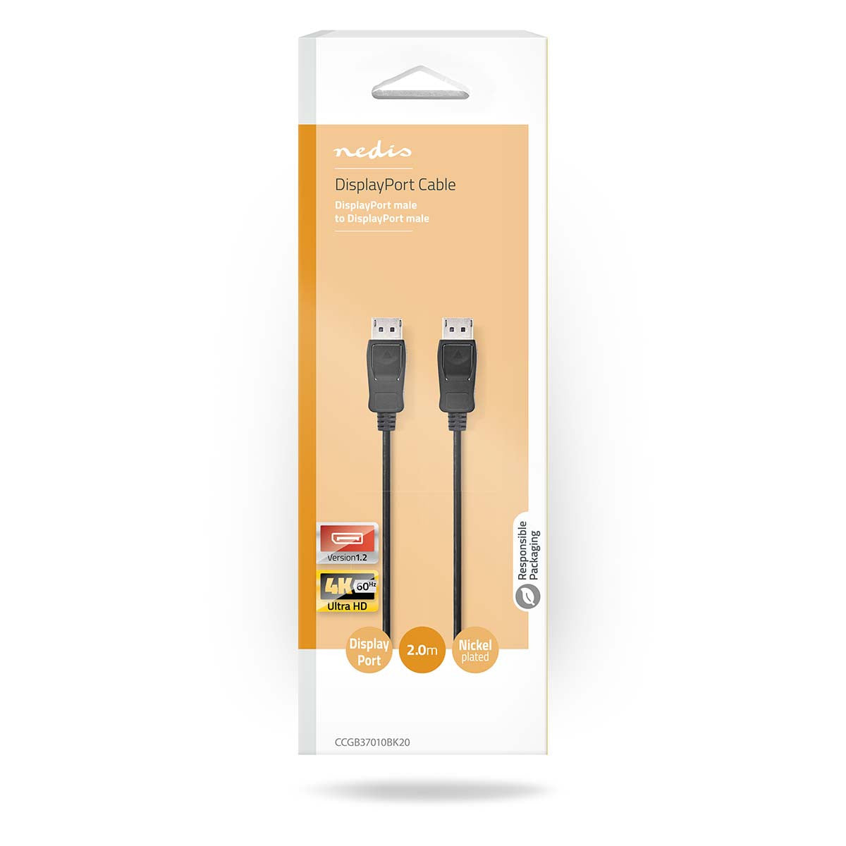 Cable Displayport 1.2 | Macho - 2,0 m Negro