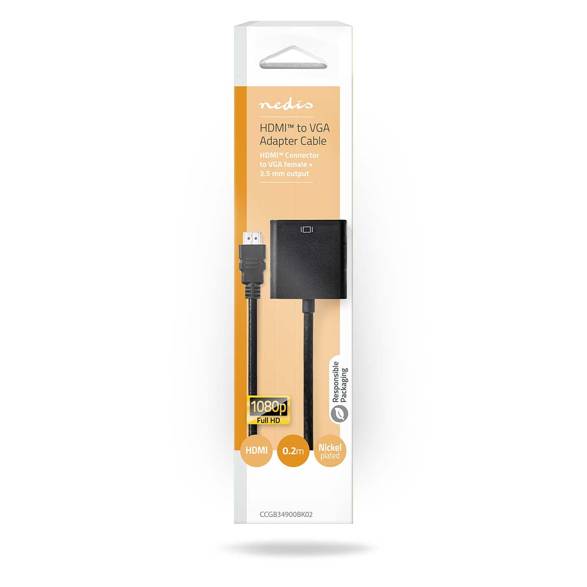 Cable Hdmi-VGA | Conector Hdmi - VGA Hembra + Salida de 3,5 mm 0,2 m Negro Adaptador