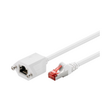 Extensión Cable de red Cat6. F/utp, Color Blanco 1m Categoria 6