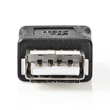 Adaptador USB 2.0 A Hembra a USB 2.0 A Hembra Negro en blister