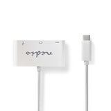 Cable Adaptador de USB Tipo C | Macho - A Hembra/tipo Hembra /VGA 0,2 m Blanco