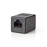 Adaptador de Red Cat5 | Rj45 (8p8c) Hembra - Negro