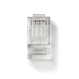 Conector de Red | Rj45 (8p8c) Macho - 10 Unidades Transparente