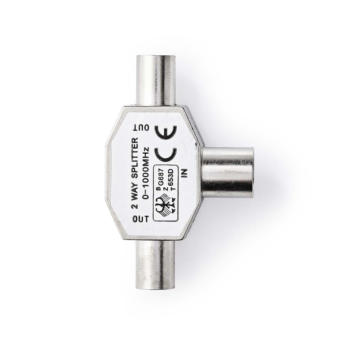 Divisor Coaxial | 2x IEC (Coaxial) Macho - Hembra Metal