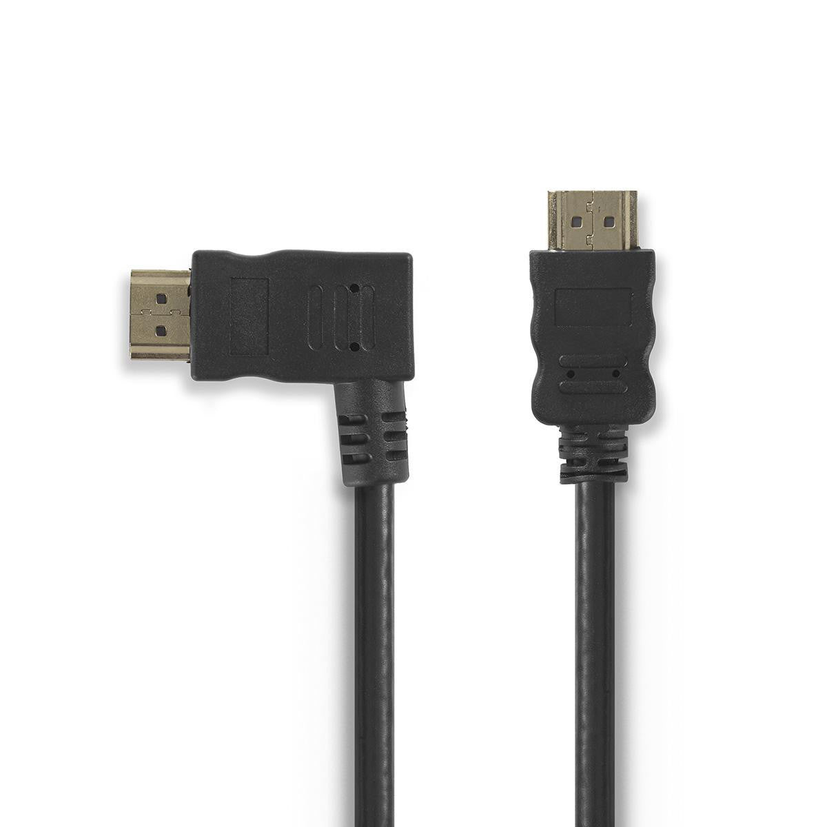 Cable HDMI de Alta Velocidad con Ethernet | Conector Hdmi - en Ángulo Hacia la Izquierda 1,5 m Negro