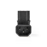 Conector de Alimentación | Iec-320-c13 Hembra - Iec-320-c14 Macho en Ángulo Arriba/abajo Negro