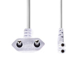 Cable de Alimentación | Conector Europeo - Iec-320-c7 2,0 m Blanco