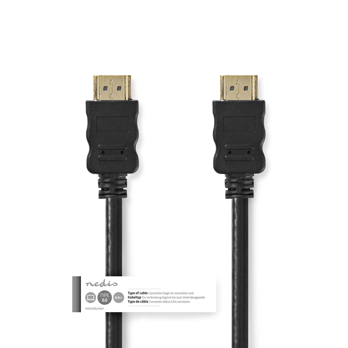 Cable Hdmi de Alta Velocidad con Ethernet | Conector - 0,30 m Negro Hdmi