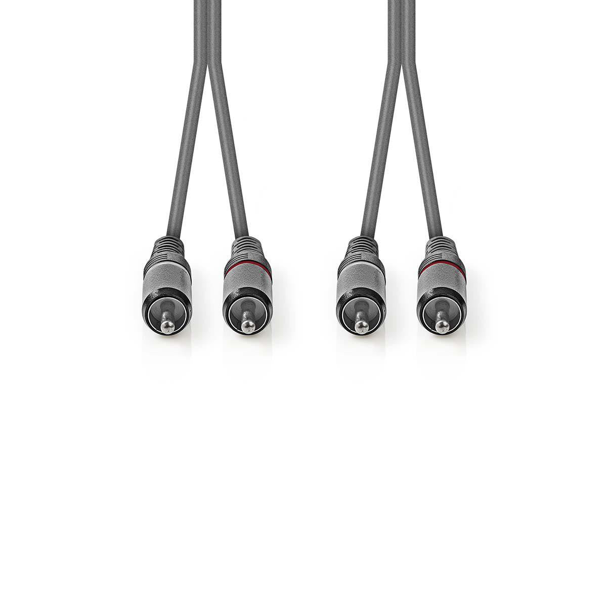 Cable de Audio Estéreo | 2x RCA Macho ? 3,0 m Gris Cables