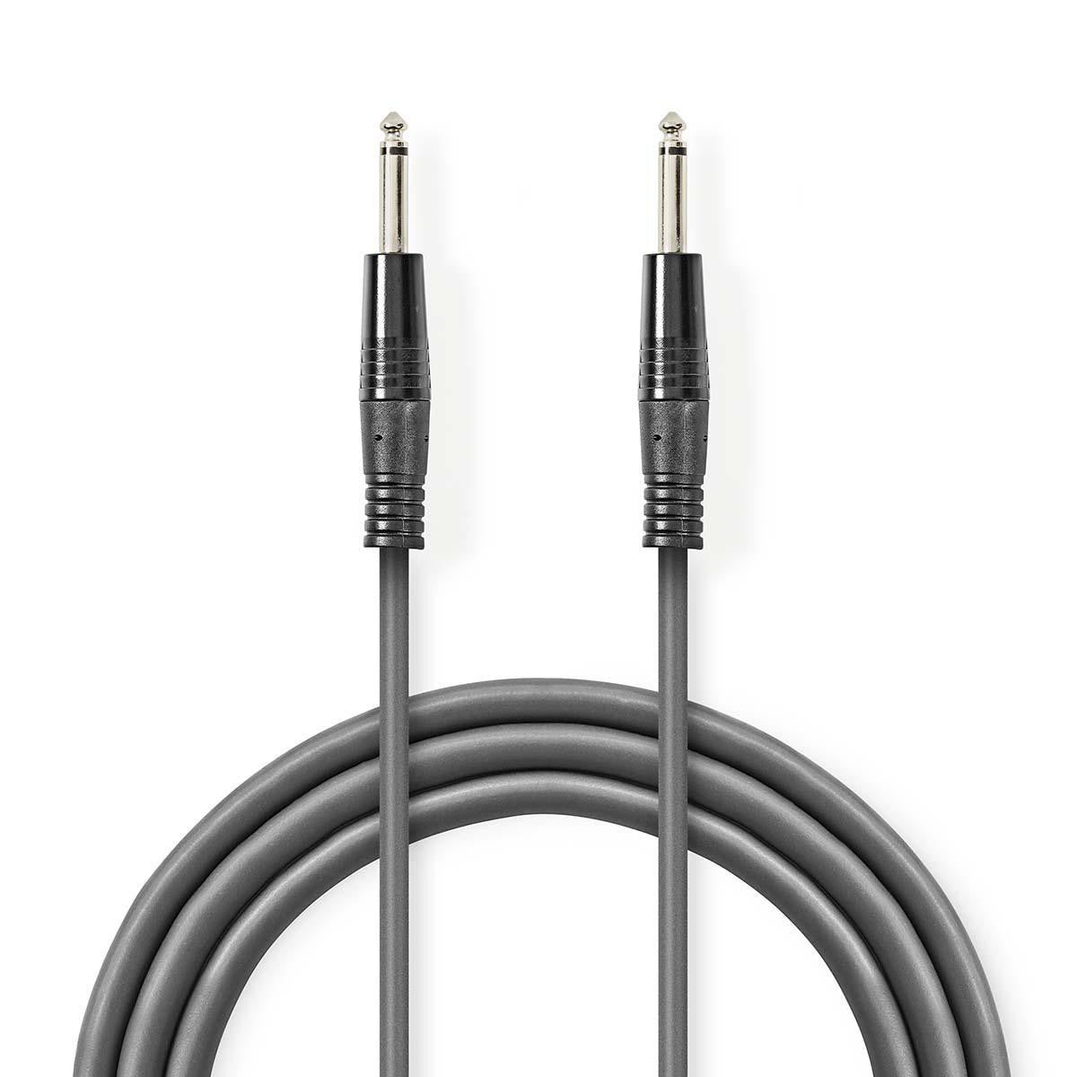 Cable de Altavoz Mono | 6,35 mm Macho - 3,0 m Gris Audio