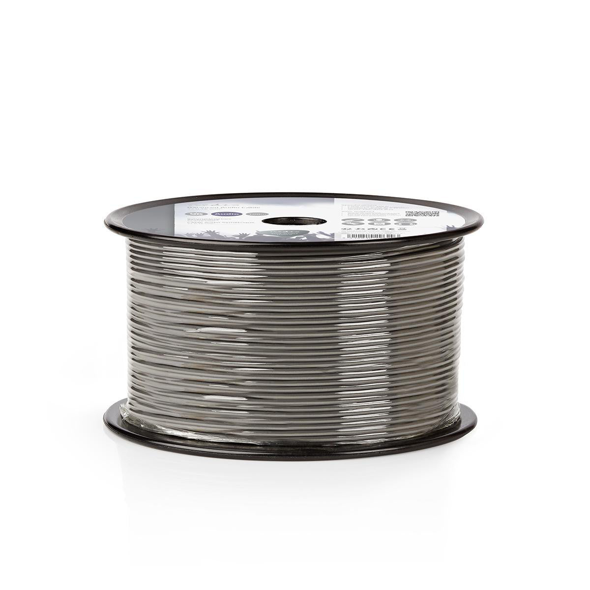 Cable de Audio Compensado | 2x 0,16 mm² 100 m En Bobina Gris