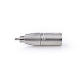 Adaptador XLR | de 3 Pines Macho - RCA 10 Unidades Metal