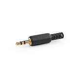 Conector Jack Estéreo | Macho de 3,5 mm Chapado en oro 25 Piezas Negro Conectores Audio