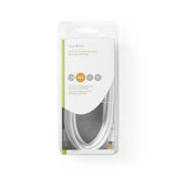 Cable Cat6 | Rj45 (8p8c) Macho S/ftp 3.00 m Redondo PVC Lszh Blanco Blíster