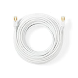 Cable Cat6 | Rj45 (8p8c) Macho F/utp 10.0 m Redondo PVC Lszh Blanco Caja de Ventana Cables