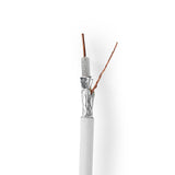 Cable Coaxial | Compatible con 4g/lte 25,0 m Caja de Regalo Blanco