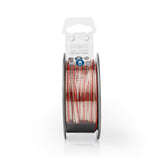 Cable de Altavoz | 2x 0.75 mm² Cobre 15.0 m Redondo PVC Transparente Carrete Audio