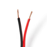 Cable de Altavoz | 2x 2.50 mm² Cobre 100.0 m Redondo PVC Negro / Rojo Carrete