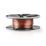 Cable de Altavoz | 2x 2.50 mm² Cobre 25.0 m Redondo PVC Transparente Carrete