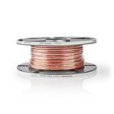 Cable de Altavoz | 2x 4.00 mm² Cobre 25.0 m Redondo PVC Transparente Carrete