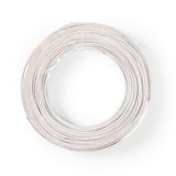 Cable de Altavoz | 2x 0.35 mm² CCA 100.0 m Redondo PVC Blanco Brida