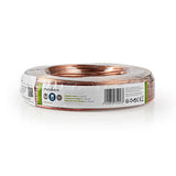 Cable de Altavoz | 2x 1.50 mm² CCA 25.0 m Redondo PVC Transparente