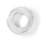 Cable de Altavoz | 2x 1.50 mm² CCA 100.0 m Redondo PVC Blanco Brida Audio