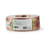 Cable de Altavoz | 2x 2.50 mm² CCA 100.0 m Redondo PVC Transparente Brida