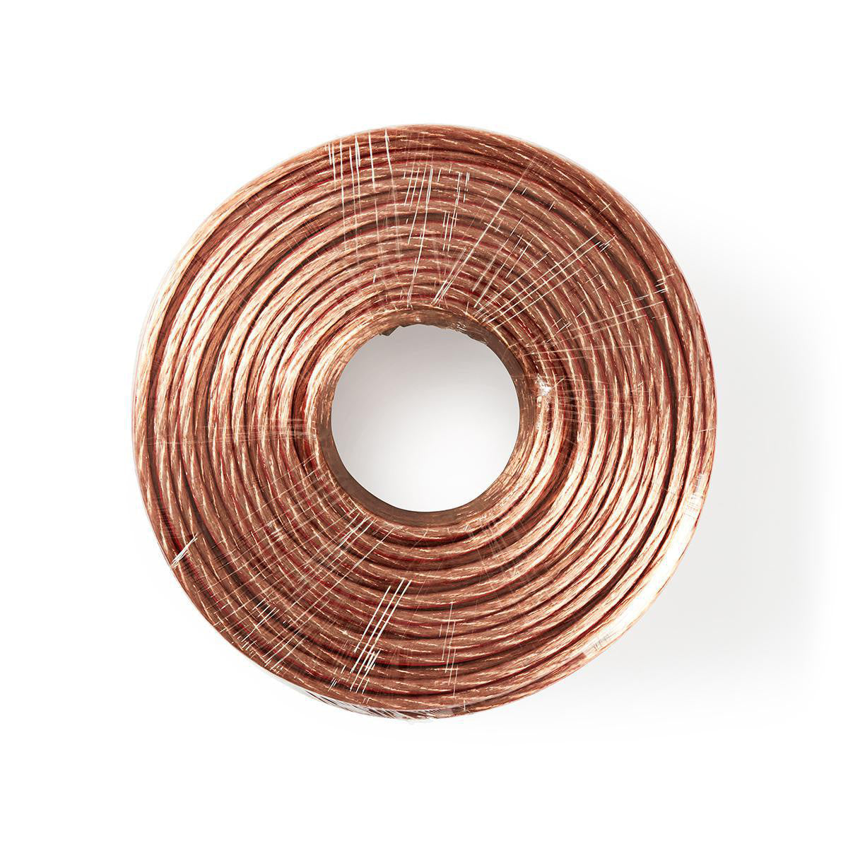 Cable de Altavoz | 2x 6.00 mm² CCA 100.0 m Redondo PVC Transparente Brida