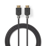 Premium Cable Hdmi 2.0 | Conector Hdmi 4K@60hz 18 Gbps 1.00 m Redondo PVC Antracita Bolsa Polybag