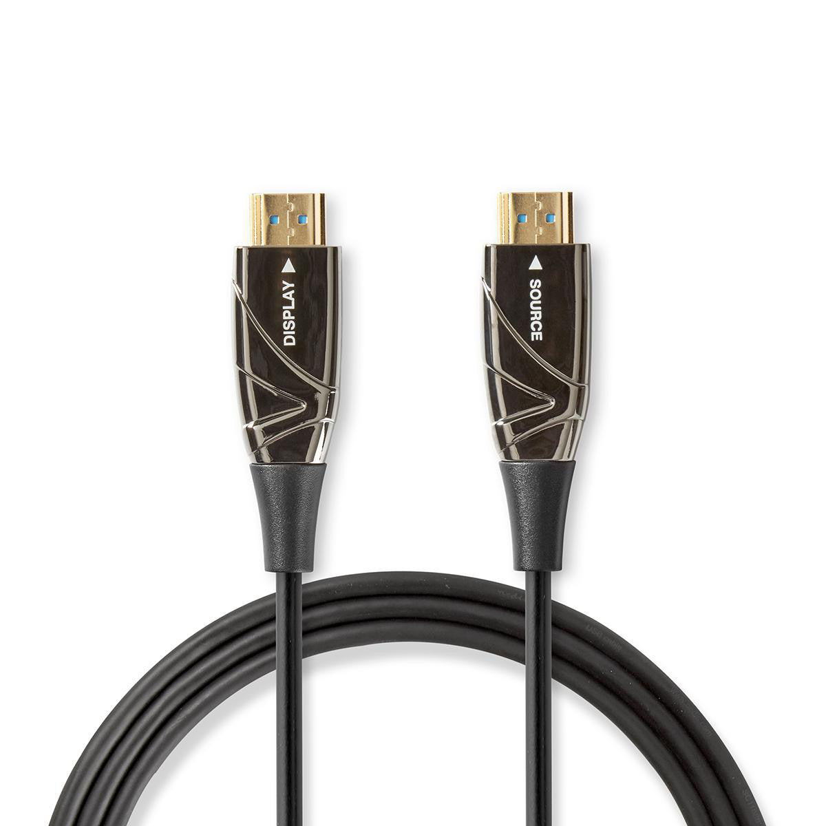 Cable High Speed Hdmi Óptico Activo con Ethernet | Conector 4K@60hz 18 Gbps 100.0 m Redondo PVC Negro