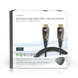 Cable High Speed Hdmi? Óptico Activo con Ethernet | Conector 4K@60hz 18 Gbps 150.0 m Redondo PVC Negro Caja Cartón Hdmi