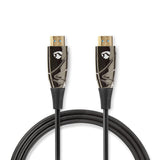 Cable High Speed Hdmi Óptico Activo con Ethernet | Conector 4K@60hz 18 Gbps 200.0 m Redondo PVC Negro Caja Cartón