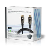 Cable High Speed Hdmi? Óptico Activo con Ethernet | Conector 4K@60hz 18 Gbps 75.0 m Redondo PVC Negro Caja Cartón