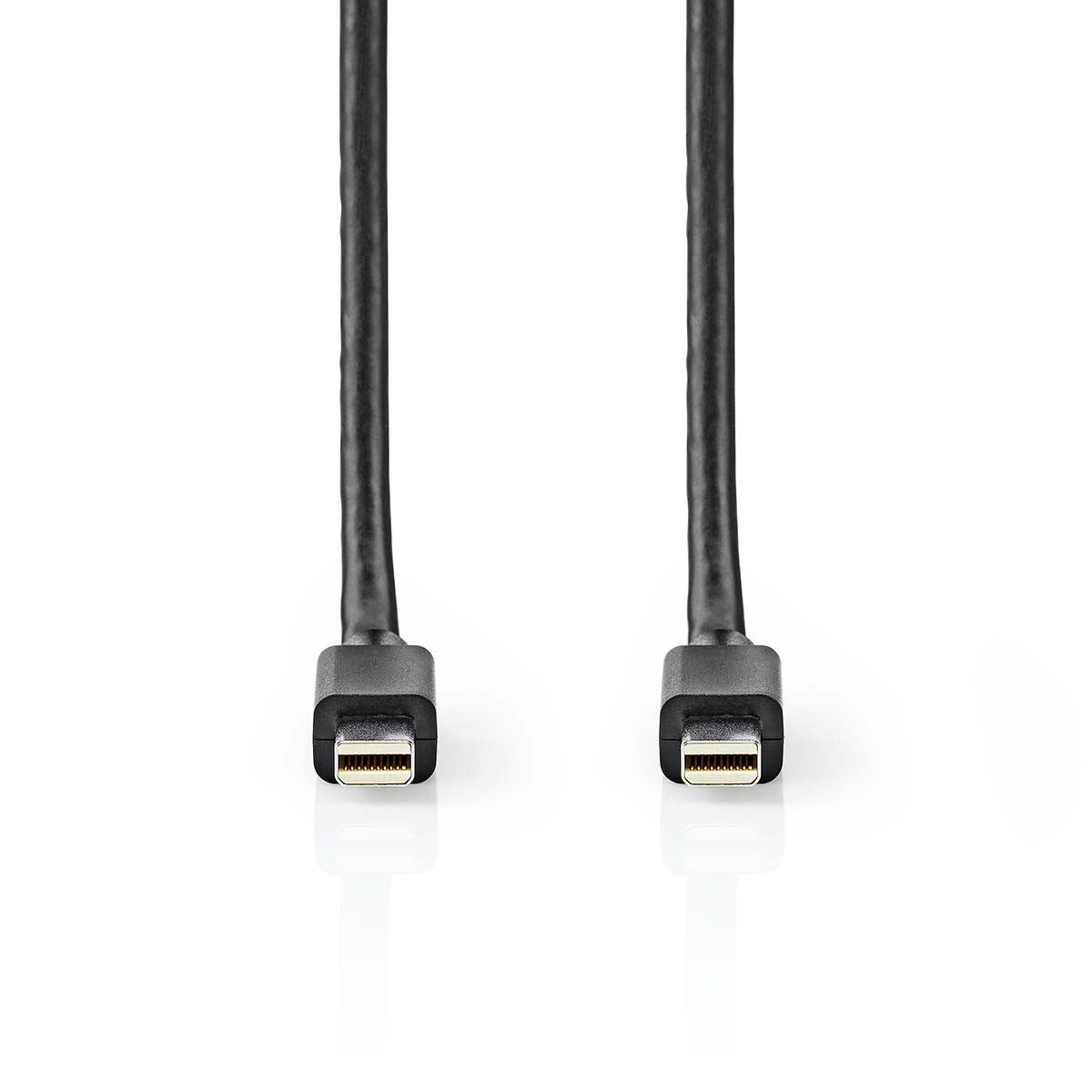 Cable Mini Displayport | 1.4 Macho 48 Gbps Niquelado 2.00 m Redondo PVC Negro Bolsa Polybag