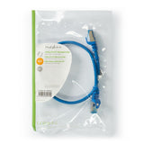 Cable Cat6a | Sf/utp Rj45 (8p8c) Macho 0.50 m Redondo PVC Lszh Azul Bolsa Polybag