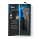 Cable USB | 2.0 Usb-a Macho Type-c ? 480 Mbps Chapado en oro 1.00 m Redondo Nylon / Trenzado Azul Negro Caja de Ventana